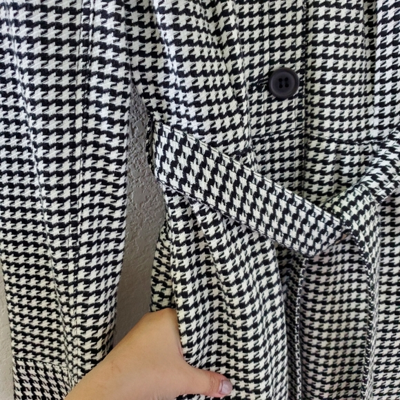 Roxy houndstooth puffsleeves belted coat - Picture 4 of 13